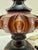 Art Deco Vintage Inlaid Turned Wood Table Lamp Base Geometric Marquetry For Sale - Image 3 of 9