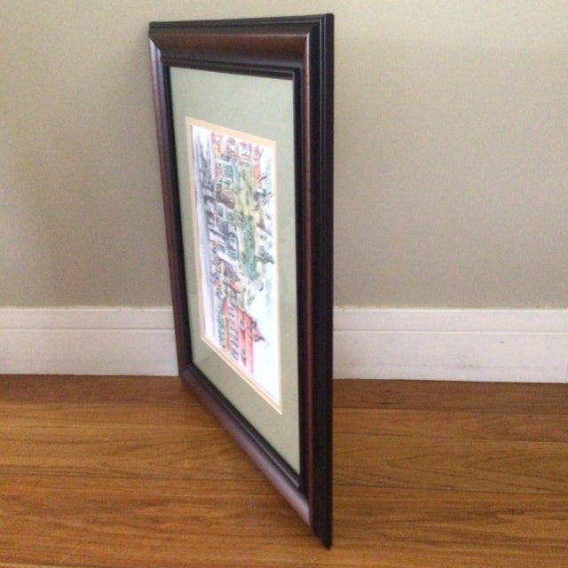 Abstract Expressionism Engraving "Rue Du Tresor Quebec" by Claude Roy Signed Hand-Colored For Sale - Image 3 of 13