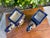 Ceramic Vintage Blue Glazed Elephant Planters, Pair For Sale - Image 7 of 11