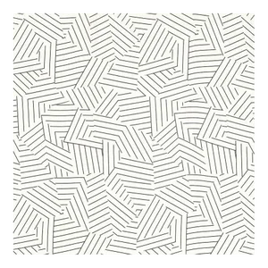 Schumacher Deconstructed Stripe Fabric in Black