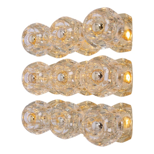 Large Glass Flush Mount from Peill & Putzler, Germany, 1970s For Sale