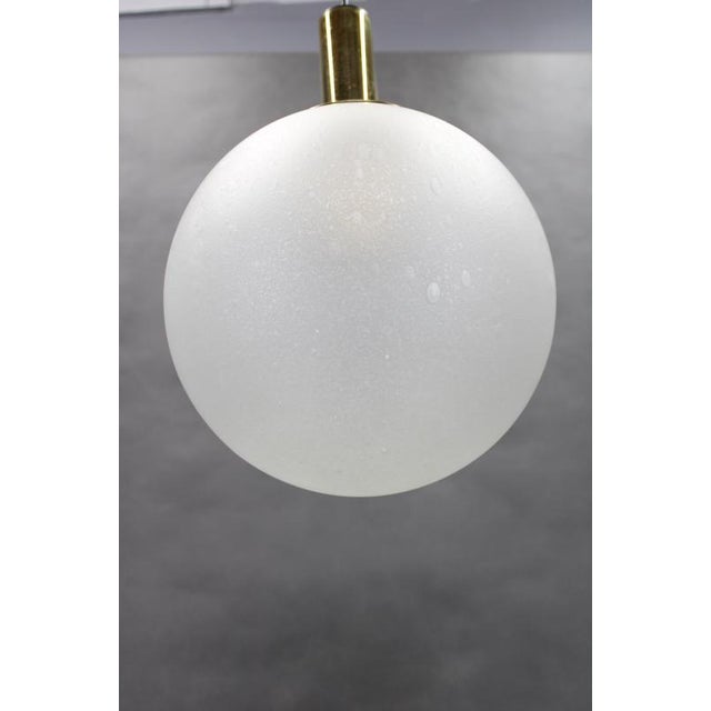 Pendant Glass Light attributed to Targetti, Italy, 1970s For Sale - Image 10 of 15