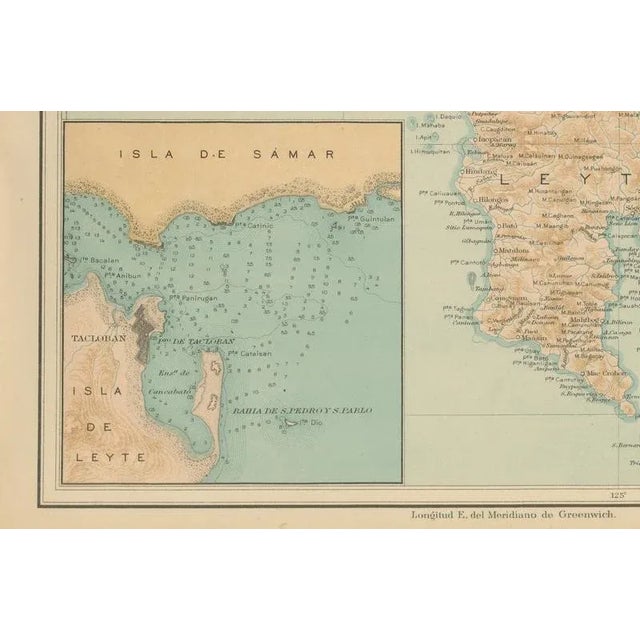 Map of the Island of Leyte, 1899 For Sale - Image 6 of 9