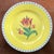 Antique 19th Century Paris Porcelain Tulip Plates With Canary Yellow Ground - Set of 6 For Sale In New York - Image 6 of 18