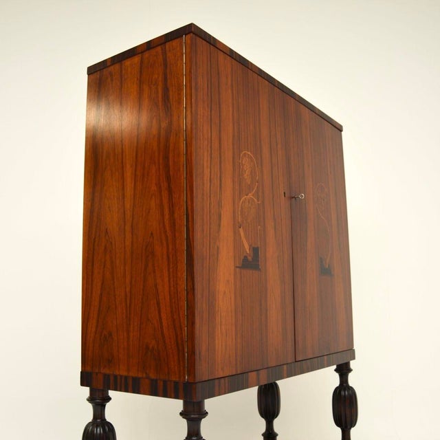 Vintage Swedish Inlaid Cabinet, 1930 For Sale - Image 6 of 11