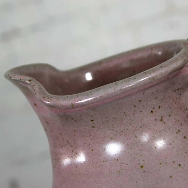 Early 21st Century Modern Hot Chocolate/Drink Set Purple Studio Pottery Ceramic Signed Powell, Pitcher & 4 Cups For Sale - Image 5 of 13