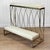Mid-Century Brass & White Vinyl Sculptural Alter Kneeling Bench For Sale - Image 4 of 10