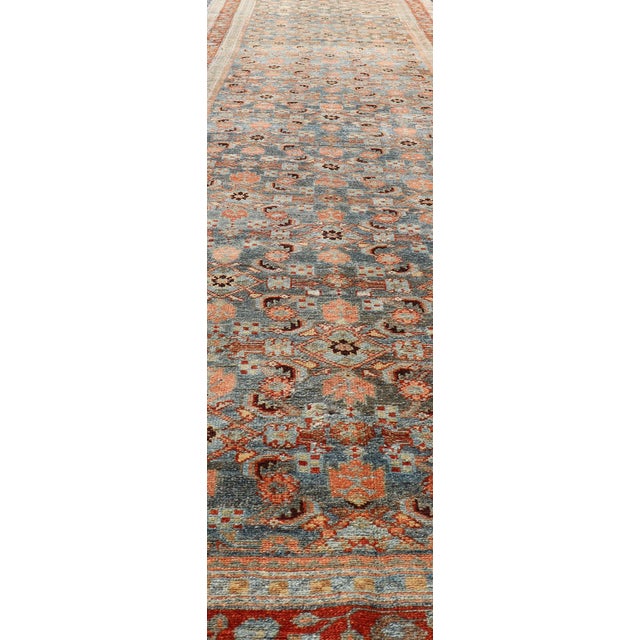 Early 20th Century Antique Senneh Persian Runner With All-Over Design in Earthy Tones 3'1 X 15'8 For Sale - Image 5 of 14