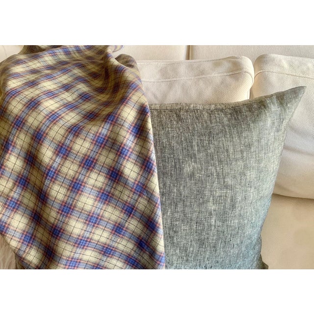 Modernplum Plum Textiles Thistle Mustard Linen For Sale - Image 4 of 4