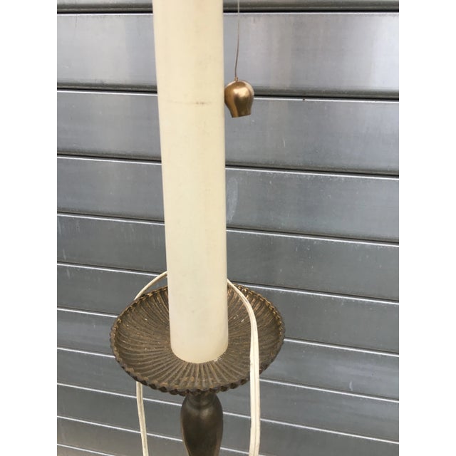 Cream Brass Floor Lamp, 1970s For Sale - Image 8 of 18