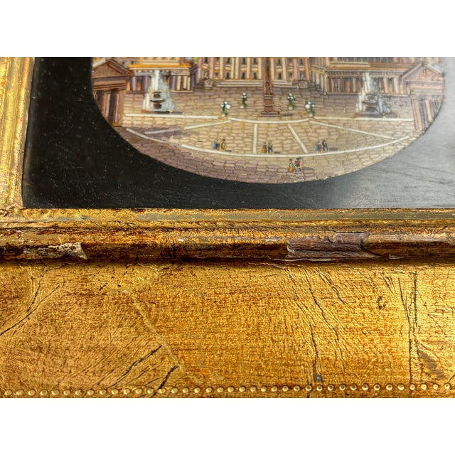 Early 20th Century Italian Grand Tour Micro Mosaic of St Peters Square and Basilica the Vatican For Sale In San Francisco - Image 6 of 7