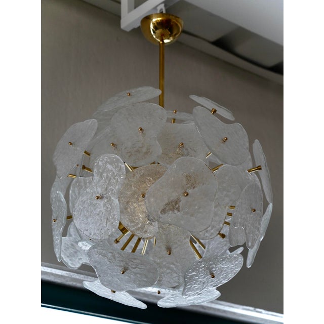 Metal Clear Murano Glass Sputnik Pendant, 2000 For Sale - Image 7 of 10