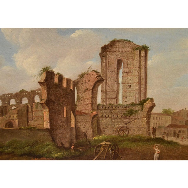 Mid 18th Century Giacomo Van Lint, Roman Forum, 1750, Oil on Canvas, Framed For Sale - Image 5 of 16