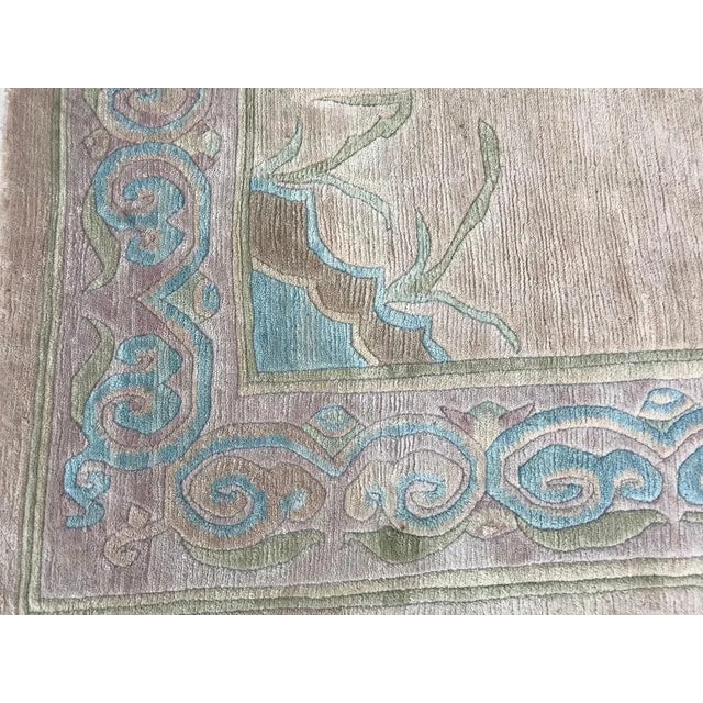 Vintage Tibetan Simple Design Rug For Sale - Image 4 of 12
