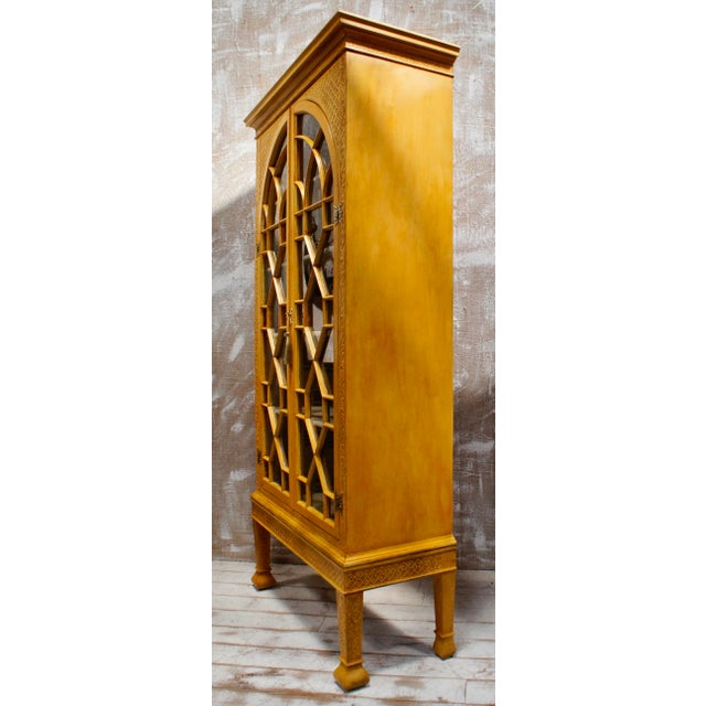 Regency Ochre Astral Glazed Display Cabinet, 1820 For Sale - Image 9 of 12