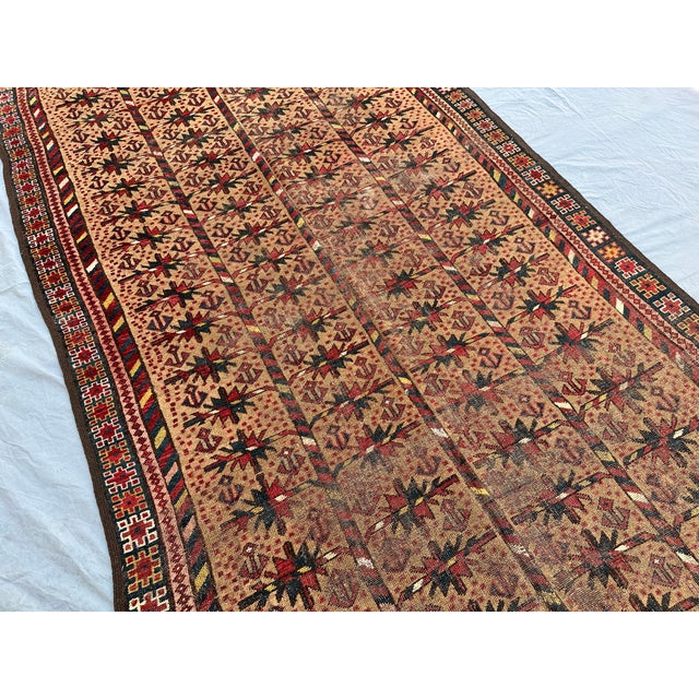 Persian Antique Camel Serab Hand-Knotted Wool Rug - 9'10" X 5'4" For Sale - Image 3 of 12