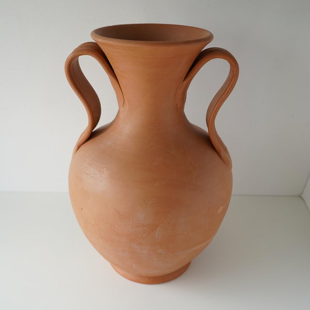 Vintage Italian Terracotta Ceramic Amphora Vase For Sale - Image 11 of 11