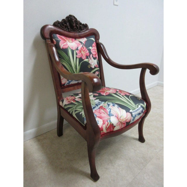 Antique Victorian Figural Carved Arm Chair Chairish