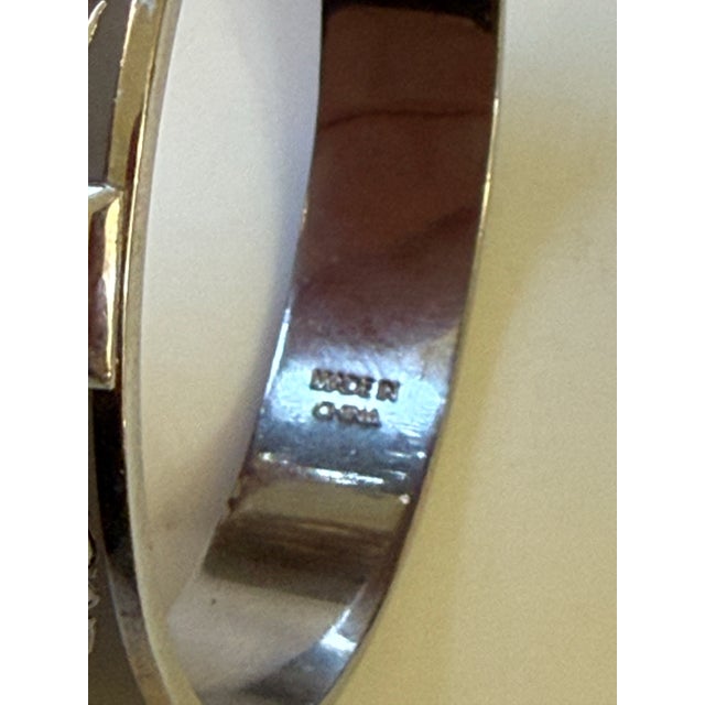 Early 2000s Alexander McQueen Skull Enamel Cuff Bracelet For Sale - Image 9 of 9