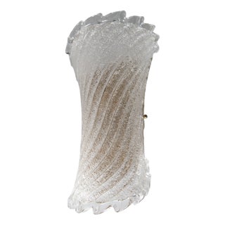 Large Sconce in Gold Murano Glass and Brass, Italy, 1980s For Sale