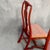 Chinoiserie Mid-Century Italian Venetian Red Lacquer Chinoiserie Hand Painted Side Chairs, Pair For Sale - Image 3 of 6
