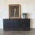 Reeded Credenza in Weathered Black Finish 72″ L x 18″ D x 32.25″ H Inside Doors: 34″ w x 14″ d x 26.5″h Shelf height 13″...