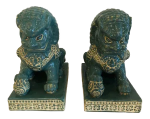 Vintage Large Foo Dogs - a Pair