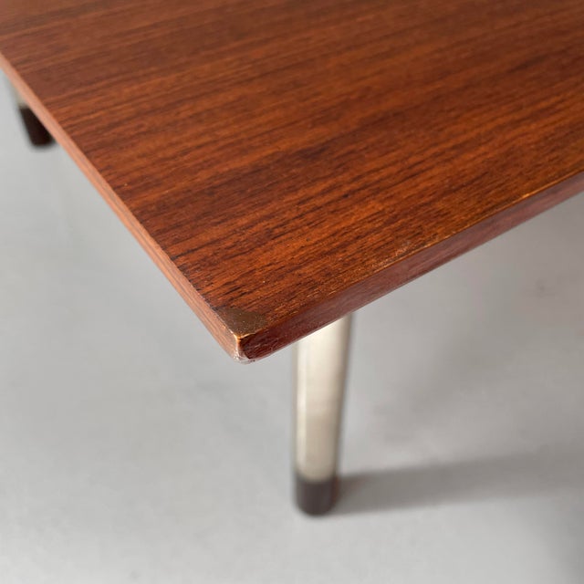 Mid-Century Modern Italian Coffee Table in Wood and Metal, 1960s For Sale - Image 4 of 14