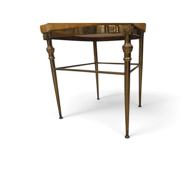 Brass and Mustard Velvet Chairs, 1960s, Set of 6 For Sale - Image 11 of 15