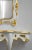 Baroque Baroque Style Console Mirror Set with Lacquered Wood & Gold Leaf Details from Cupioli Luxury Living, Set of 2 For Sale - Image 3 of 5
