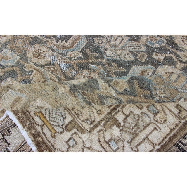 Earthy Tone Vintage Persian Hamadan Rug With All-Over Pattern For Sale - Image 10 of 12