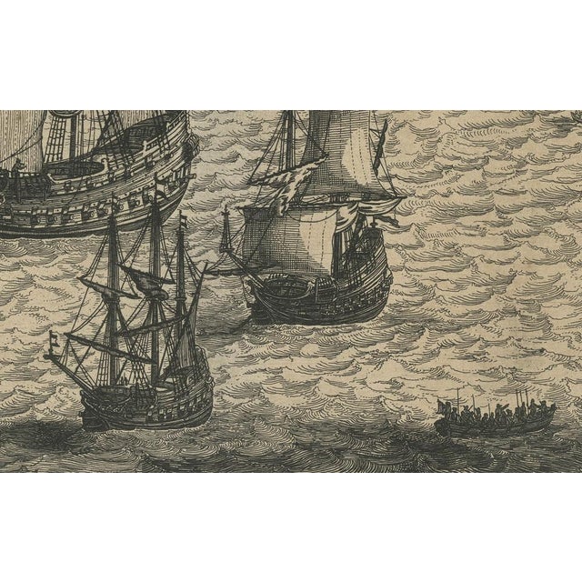 Capture of Spanish Ships by Dutch Fleet Near Cuba, 1628, Paper For Sale - Image 3 of 9