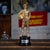 A 21st century 24 carat gold plated solid silver ayrton senna statue, weighing an impressive 3.3 kilos, commissioned by...