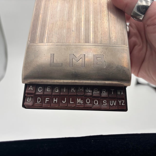 Metal Mid-Century Sterling Silver Bates MFG Co. Pressalist Model ‘S’ List Finder Desk Collectible Circa 1960s For Sale - Image 7 of 12
