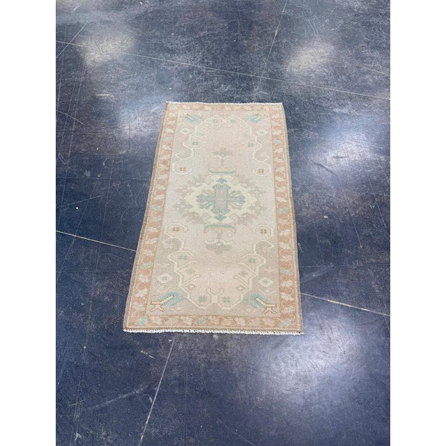 Turkish Mini Rug Oriental Hand Knotted Vintage Rug 1'7" x 2'11" #17090 Explore a curated collection of hallway runners,...