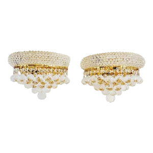 Vintage Hollywood Regency Style Crystal Sconces-A Pair