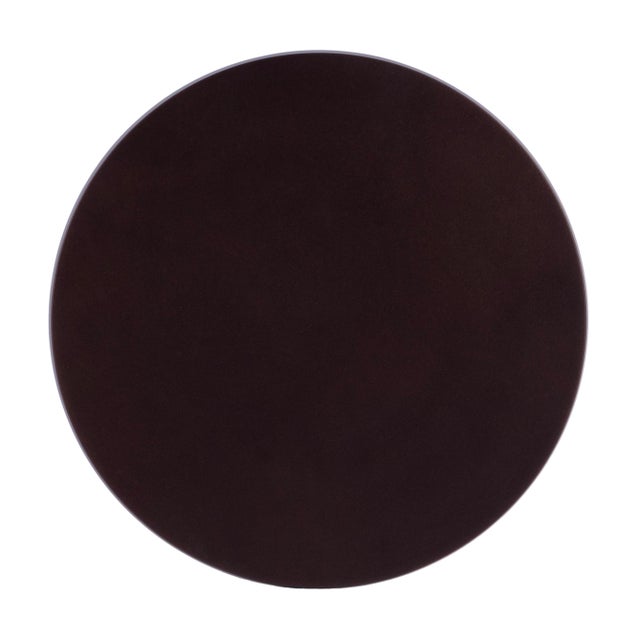 Darien Outdoor Round Pedestal Side Table, Outdoor Bronze For Sale In Chicago - Image 6 of 7