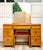 Mid-Century Modern 1940s John Stuart Blonde Wood 3-Piece Vanity, Mirror & Bentwood Stool For Sale - Image 3 of 18