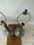 Mid-Century Silver Ceramic Plasto Abstract Lamps - a Pair For Sale - Image 9 of 10