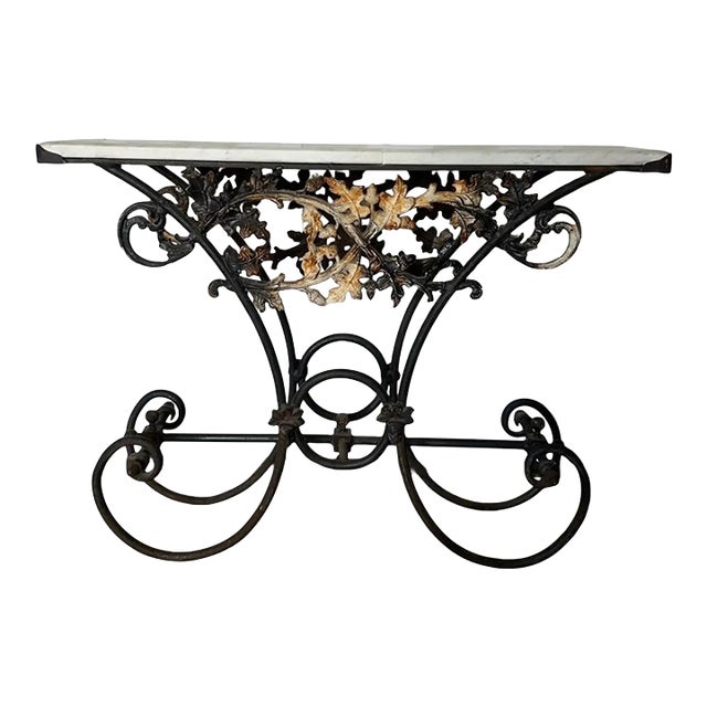 19th Century Narrow Marble Top "Bakers" Console For Sale