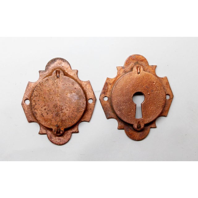 Copper Double Pocket Door Aesthetic Corbin Mortise Lock Set For Sale - Image 8 of 9