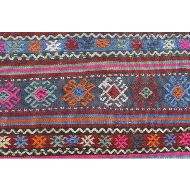 Vintage Turkish Balya Kilim Embroidery Rug For Sale - Image 11 of 13
