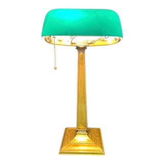 1910s Emeralite Baker’s Desk Lamp From h.g. McFadden & Co. For Sale