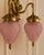 1980s French Louis XVI Gold Purple Crystal Wall Lamps Sconces-Pair For Sale - Image 11 of 14