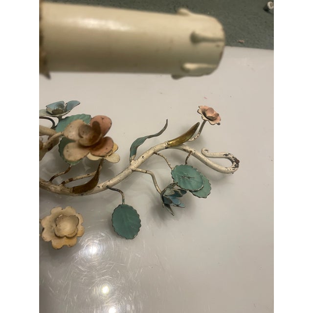 Italian Tole Sconce, 1950s For Sale - Image 4 of 9