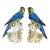1940's Germany Hand Painted Large Porcelain Parrots- A Mirrored Pair For Sale