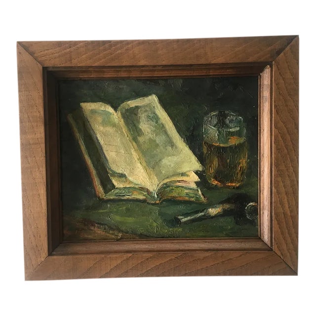 Antique Oil Painting on Canvas by Luis For Sale