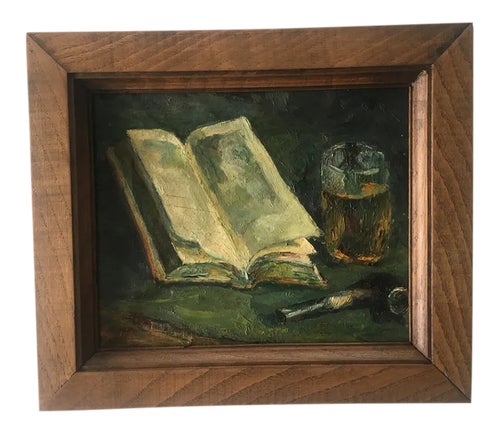 Antique Oil Painting on Canvas by Luis