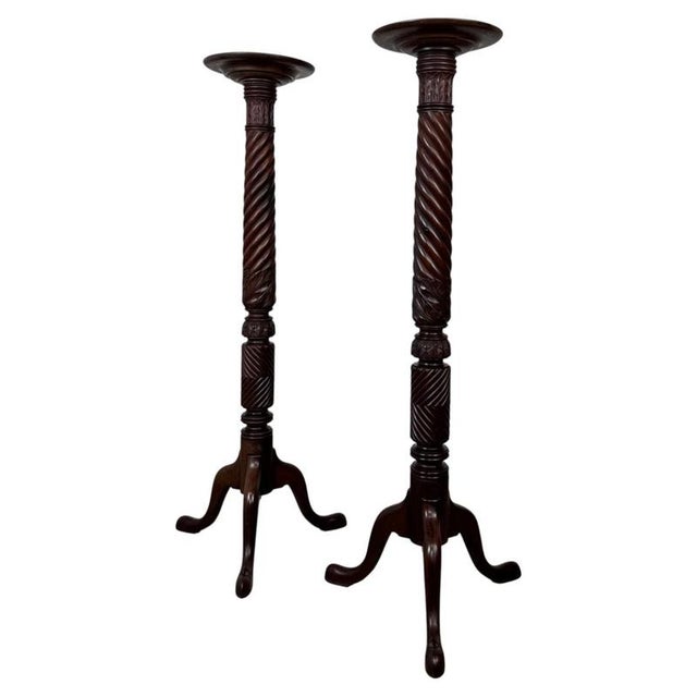 Gold Antique Victorian Torchère Planter Jardiniere Stands For Sale - Image 8 of 8