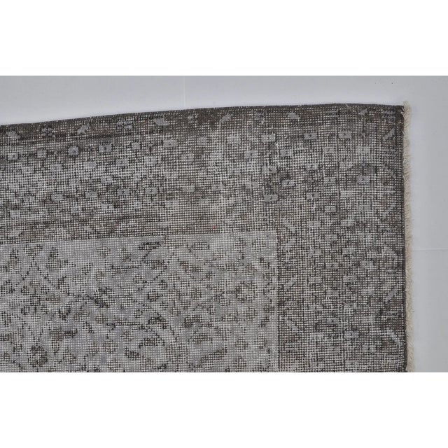 Oushak Anatolian Grey Carpet For Sale - Image 4 of 10